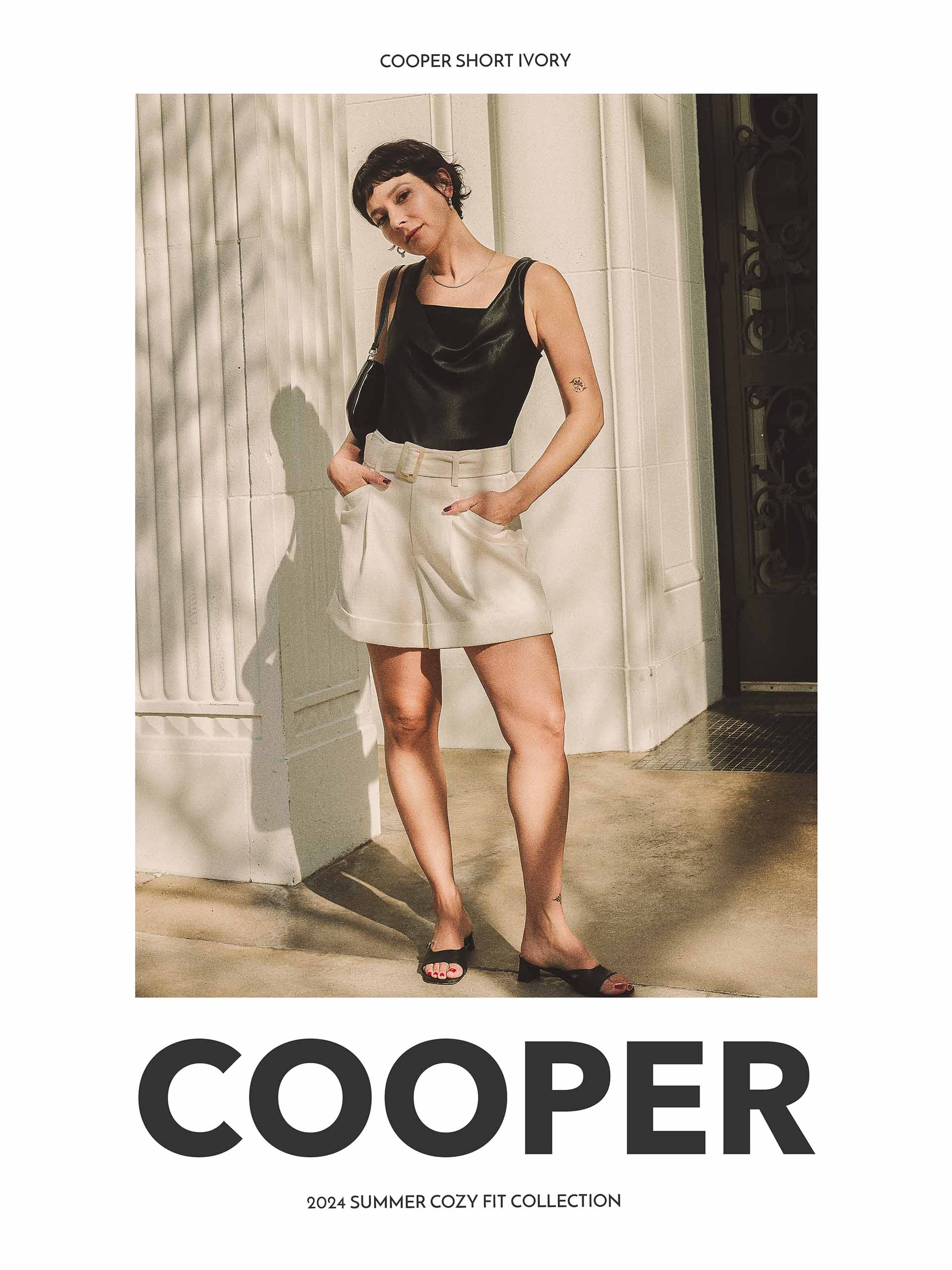 Petite Studio Summer '24 Cozy Fit Collection - Cooper Shorts in Ivory