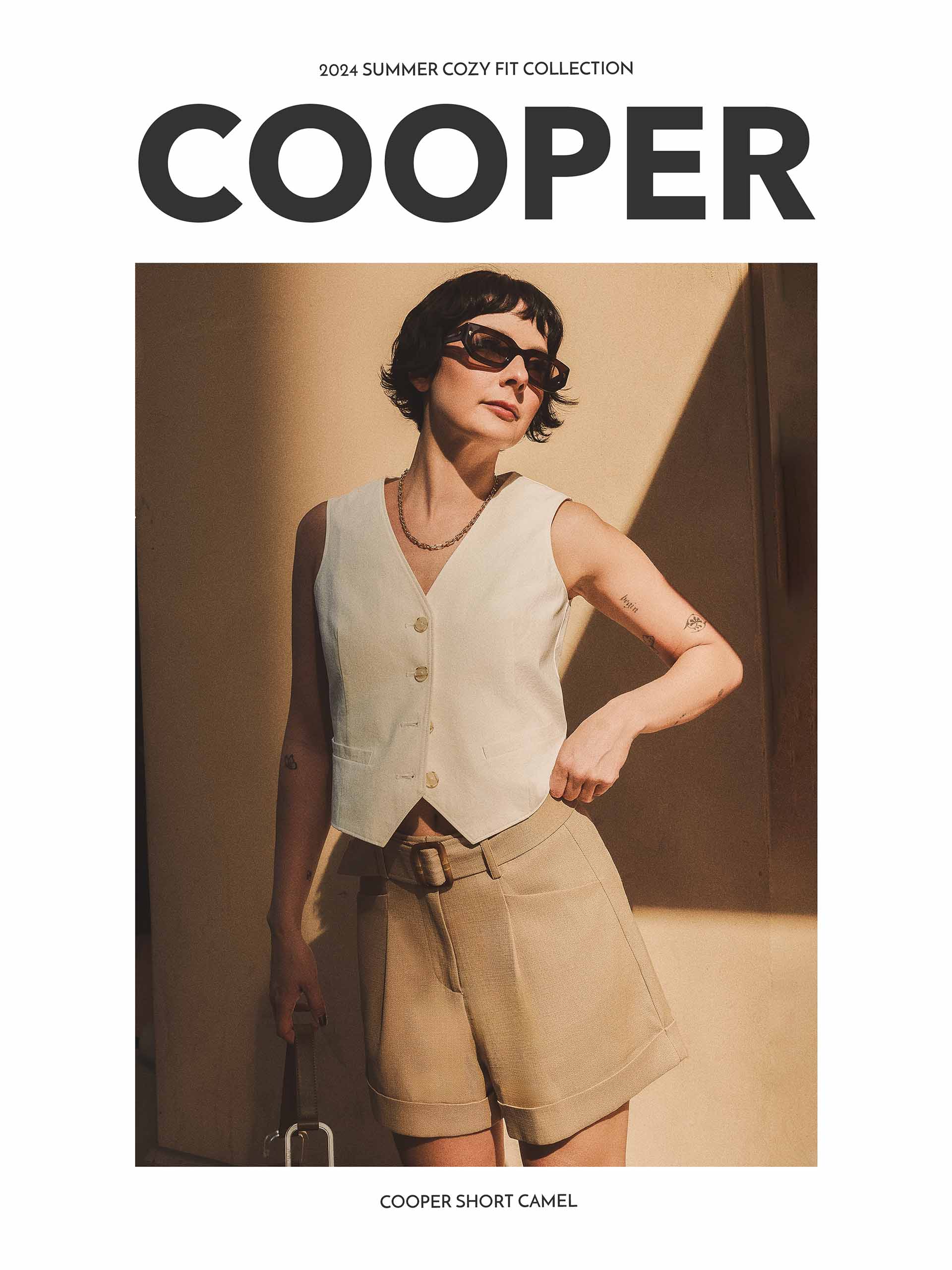 Petite Studio Summer '24 Cozy Fit Collection - Cooper Shorts in Camel