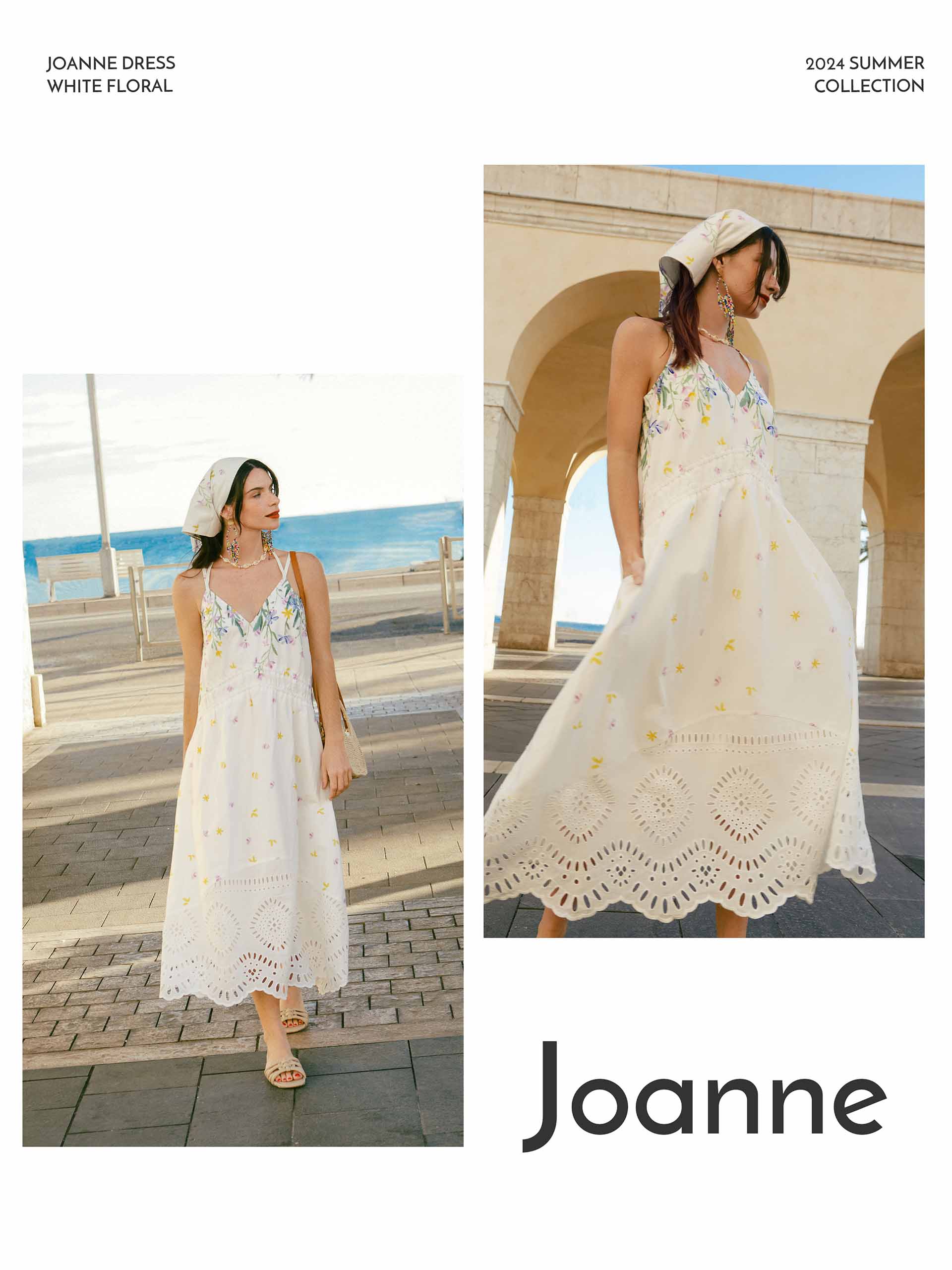 2024 Summer Collection - Petite Studio NYC - Joanne Dress in White Floral