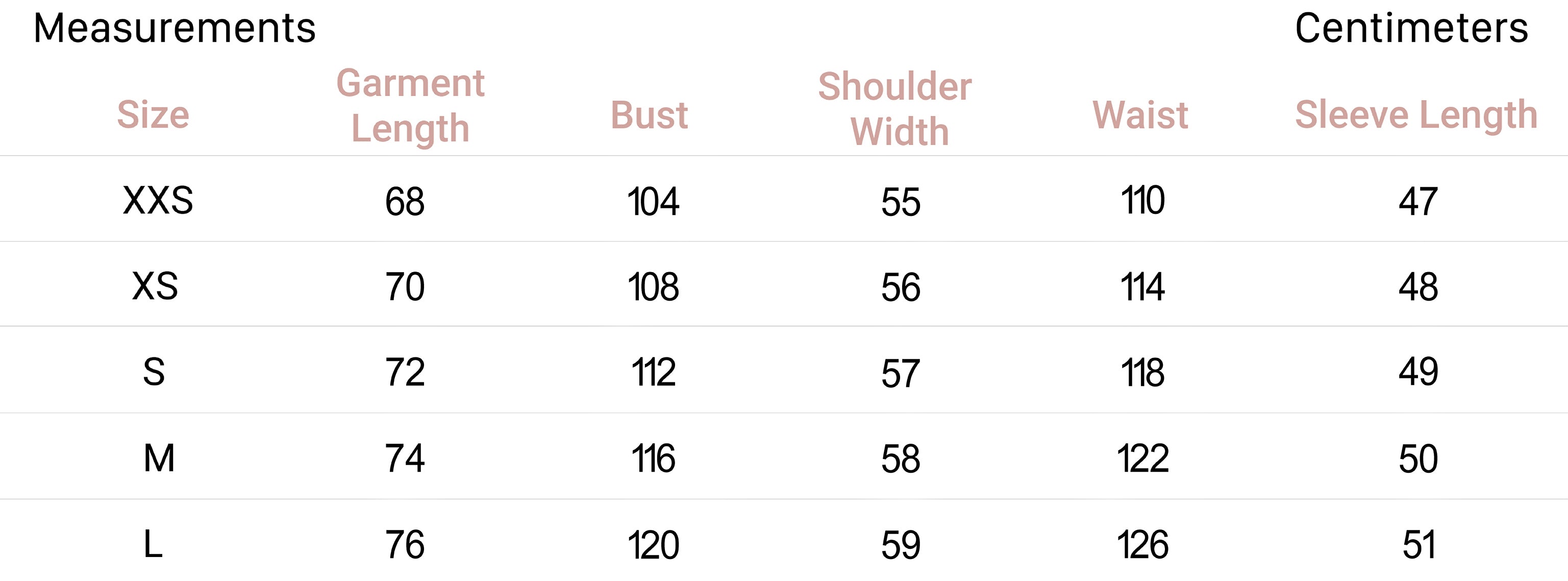 Measurements for the Rowan Shirt in Stripes