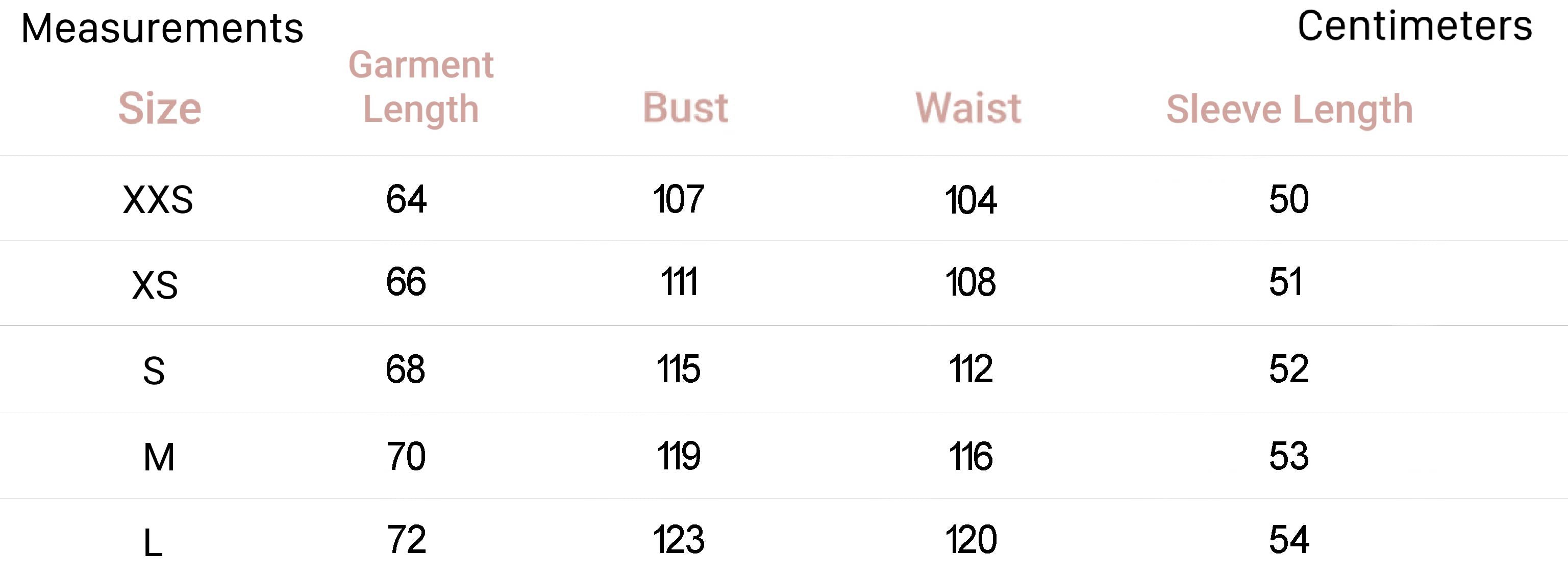 Measurements for Petite Studio's Antoine Blouse in Ginger