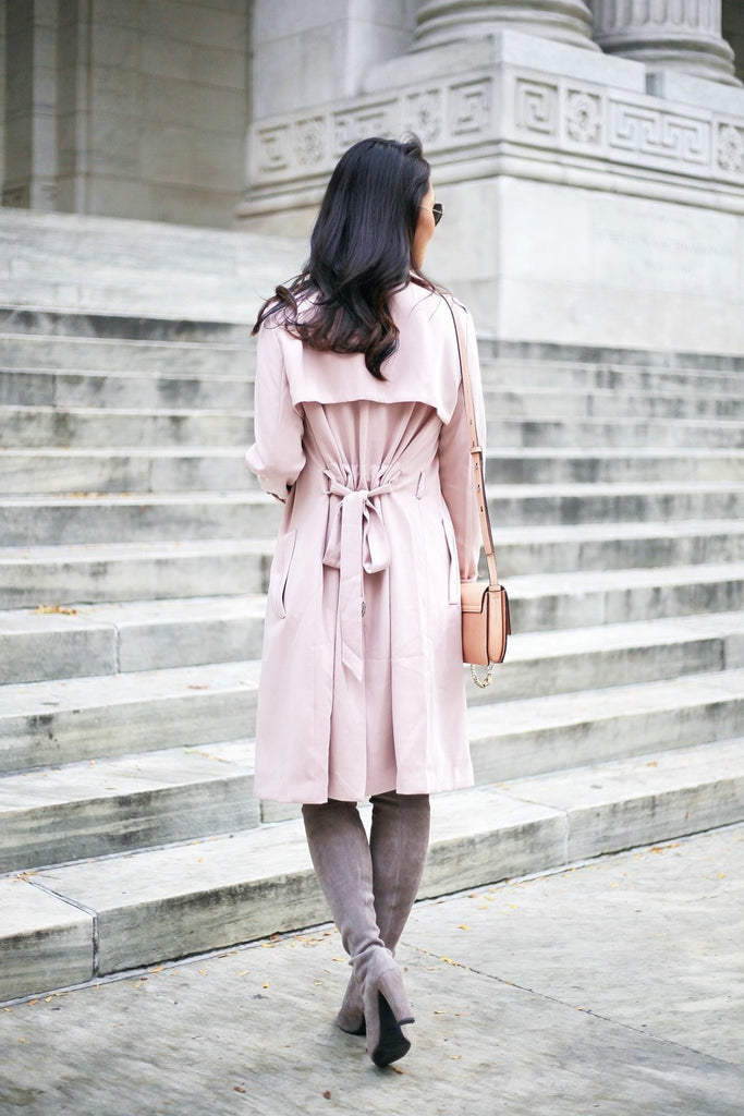 Petite Studio Pink Trench Coat - When In Doubt Blog 7