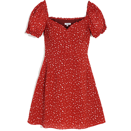 Maisy Dress - Red Floral - Petite Studio NYC