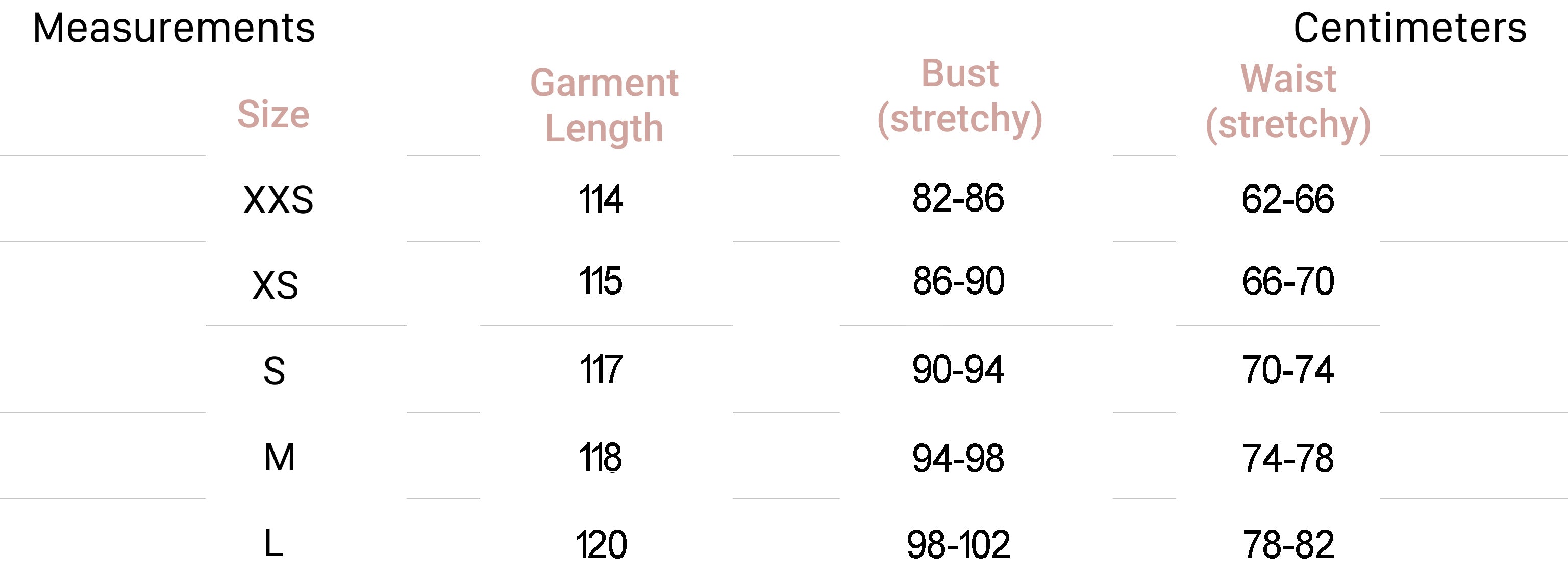 Measurements for Kirsten Dress in Blue Floral