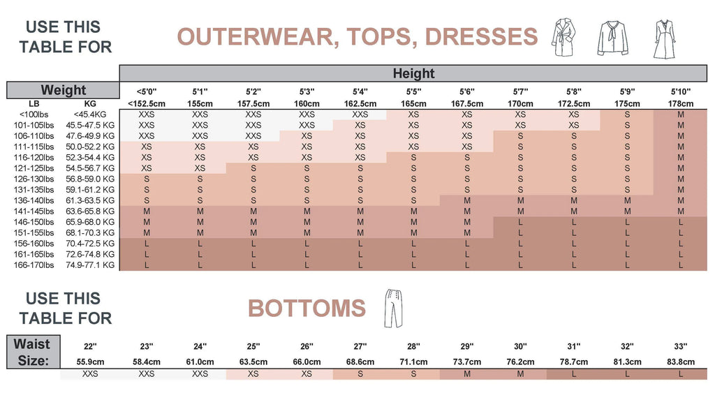 Size Chart – Petite Studio