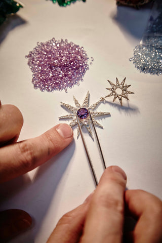MCL Design Hand-Setting of Real Gem Stones