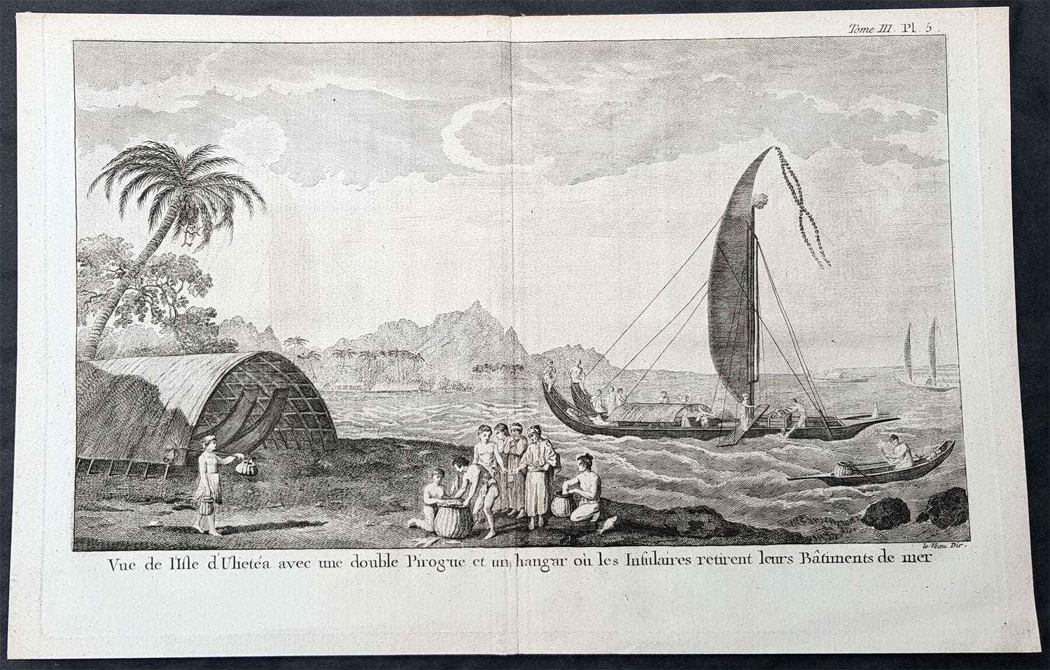 1774 Capt Cook Antique Print View of Raiatea Island, French Polynesia ...