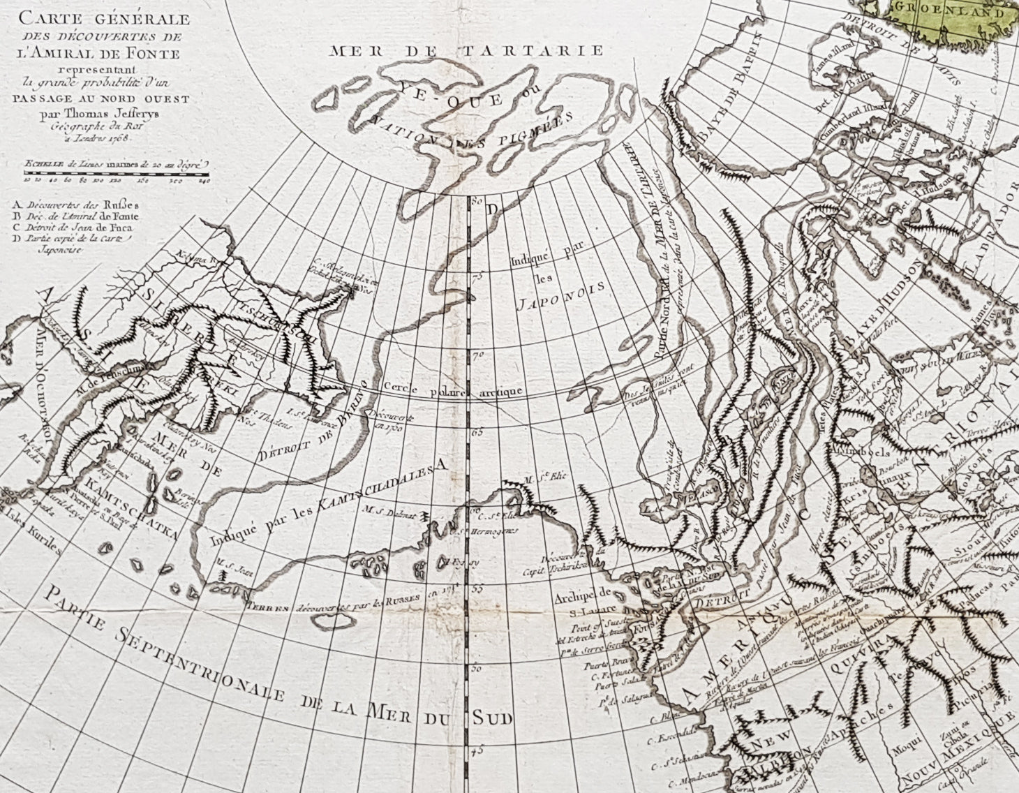 1772 Robert De Vaugondy & Diderot Antique Map of America - California ...