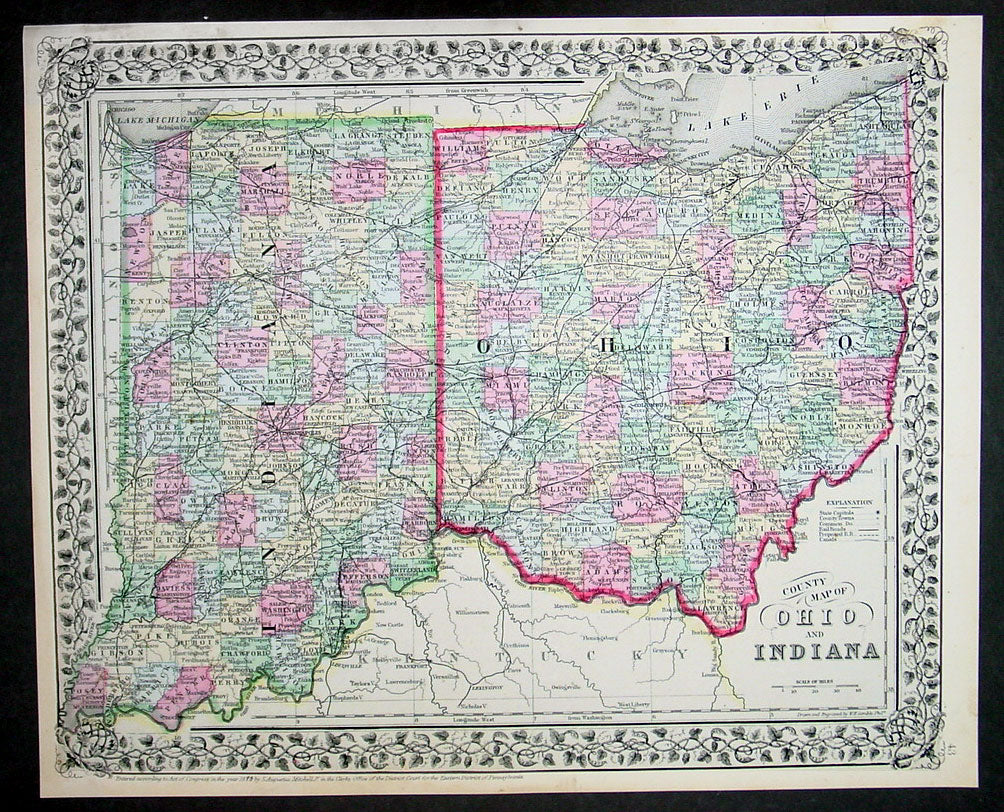 Map Of Ohio And Indiana Maping Resources 9979