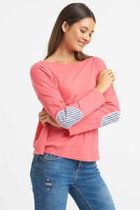 plain red long sleeve top