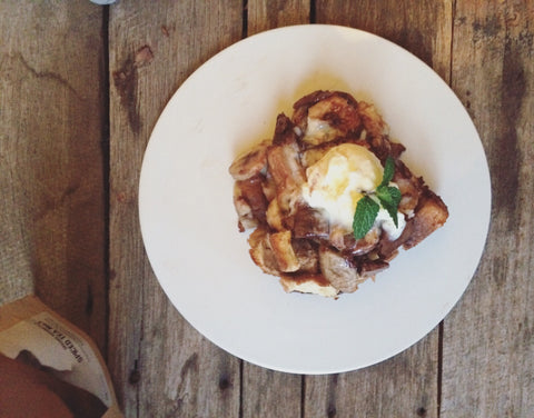 Banana and Chocolate Bread Pudding Infused with Spiced Tea No.1