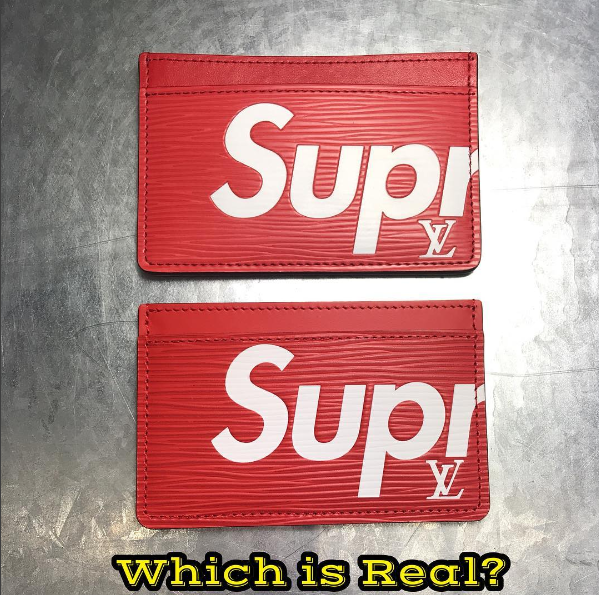 supreme card holder fake