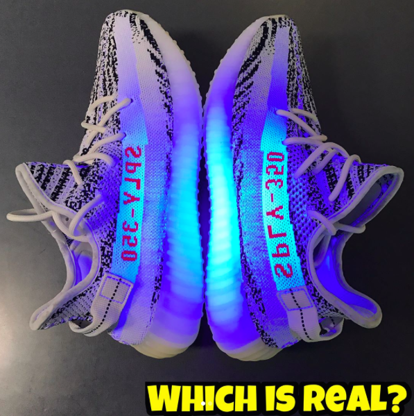 Real Vs. Fake - Yeezy 350 V2 Zebra by @Fake_Education – Kaviar Kicks