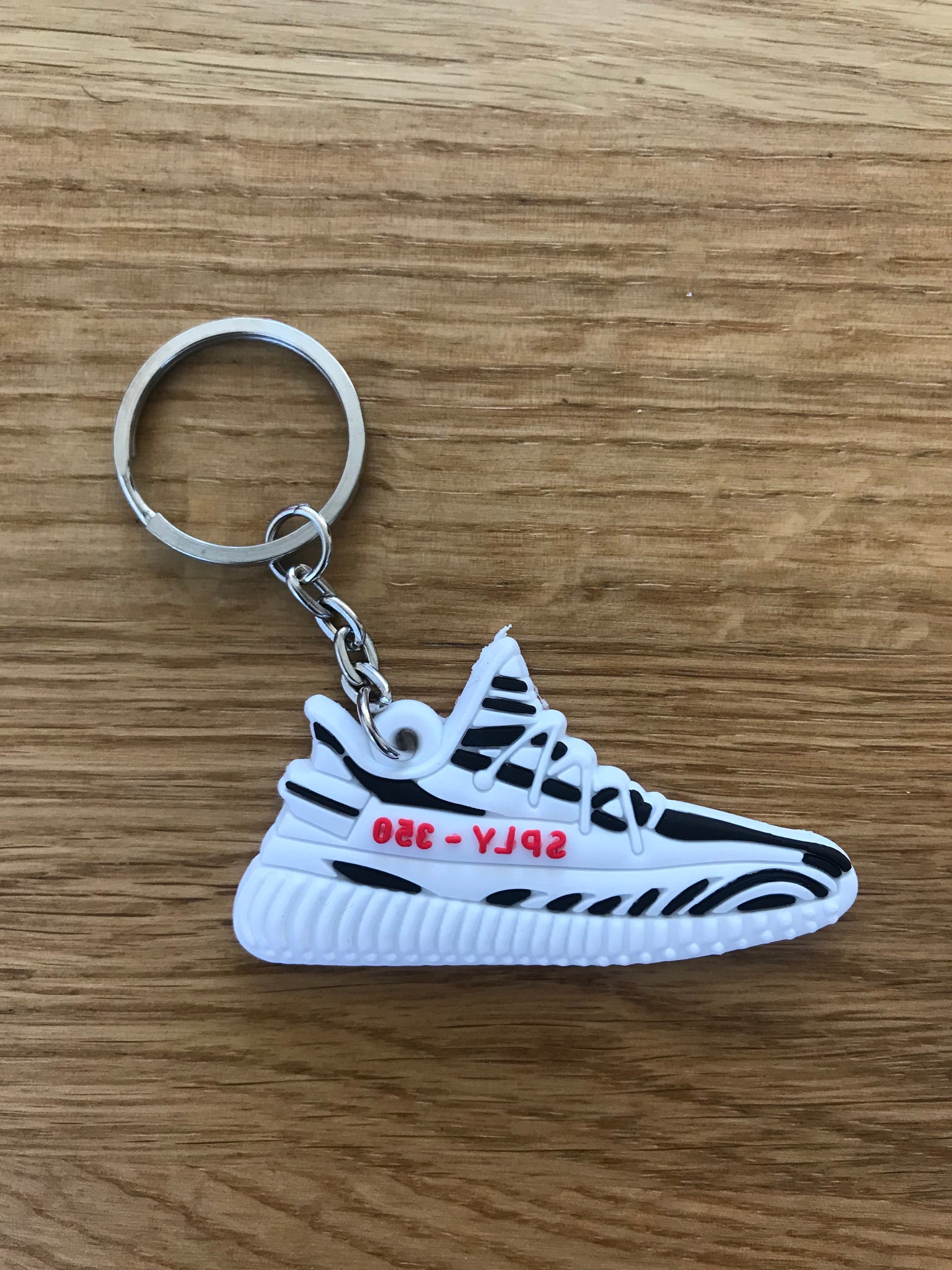 yeezy zebra keychain