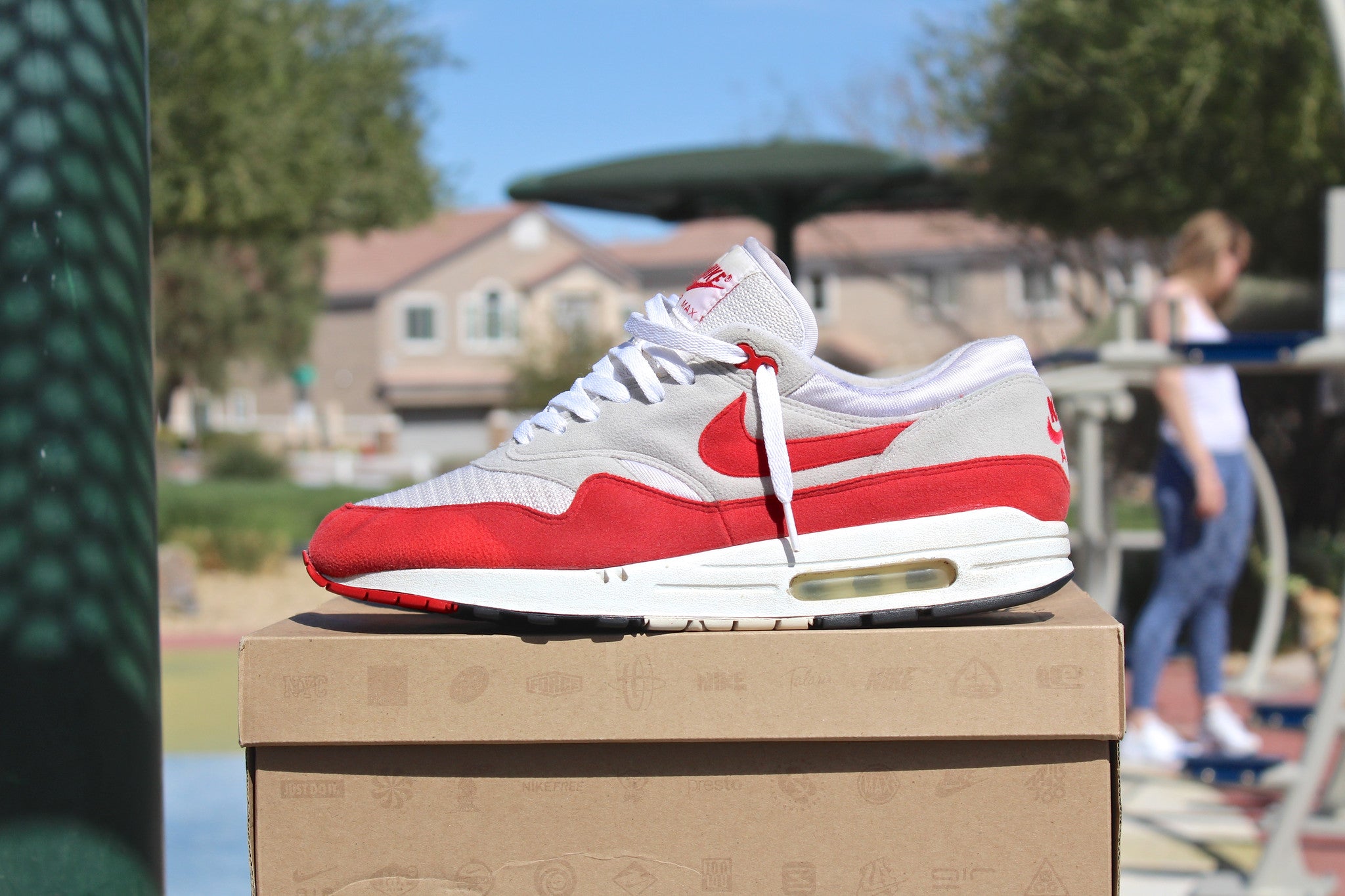 nike air max 1 hoa red