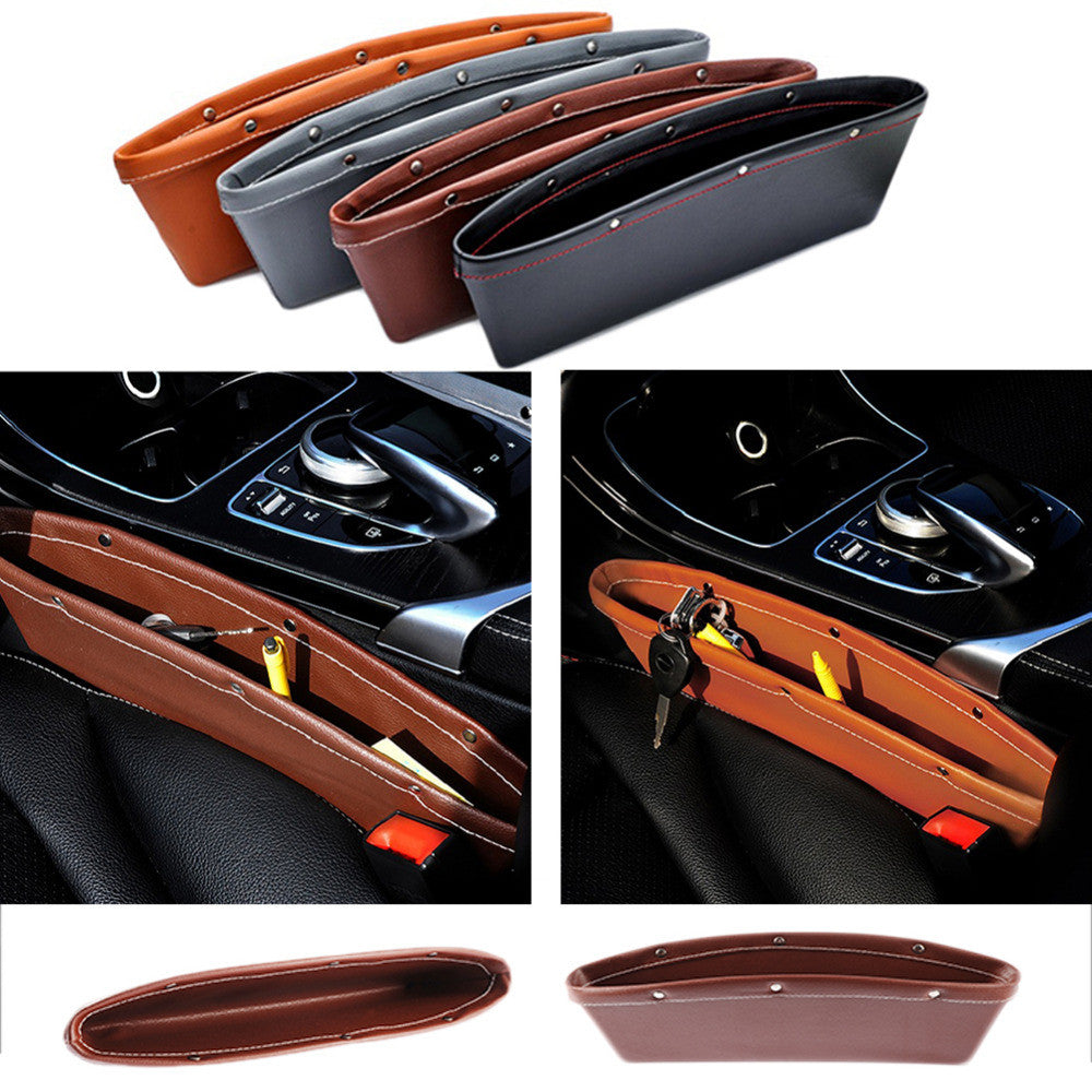 Luxury Vehicle Front Seat Gap Filler Leather Car Organizers – All