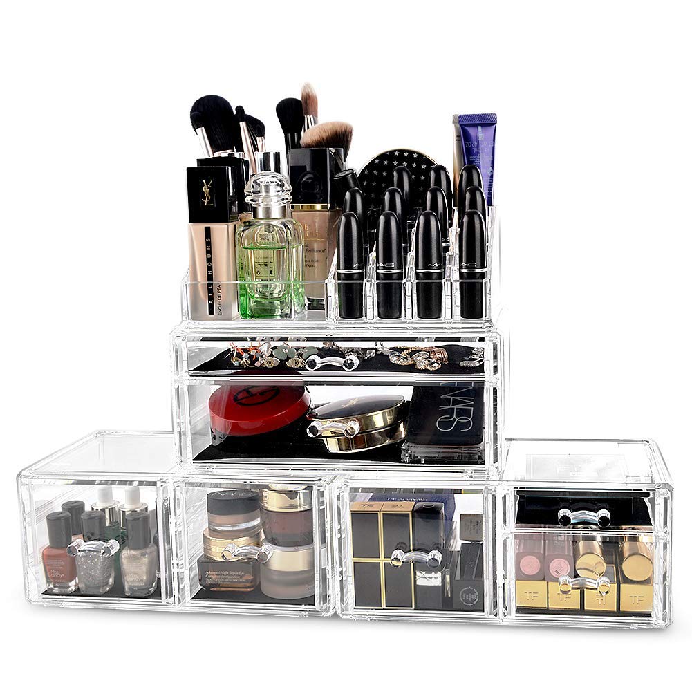 Dropship Acrylic Corner Makeup Organizer Stylish Counter Organizer For  Vanity And Bathroom Countertop to Sell Online at a Lower Price