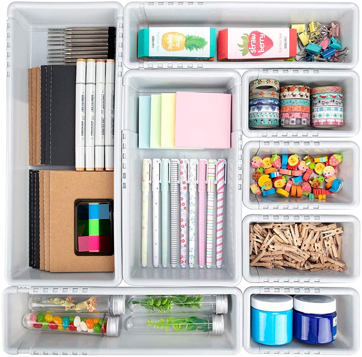 Mebbay Expandable Plastic Drawer Organizer – All About Tidy