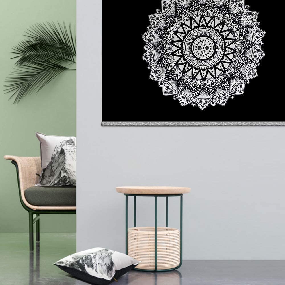 Black and White Mandala Wall Hanging Tapestry – All About Tidy