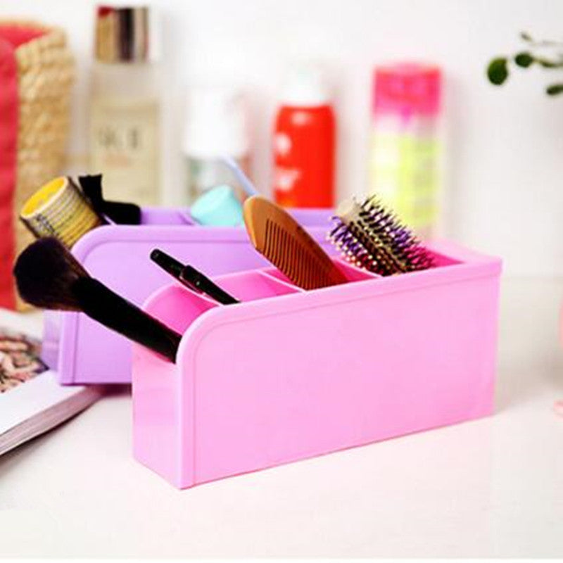 Multi-Functional Four Grid Candy Colored Desktop Storage Organizer