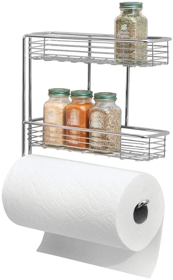 Kitchen Self-Adhesive Paper Towel Holder Toilet Paper Hanger Roll Paper  Storage Rack Wall Hanging Shelf Bathroom Organizer Shelf