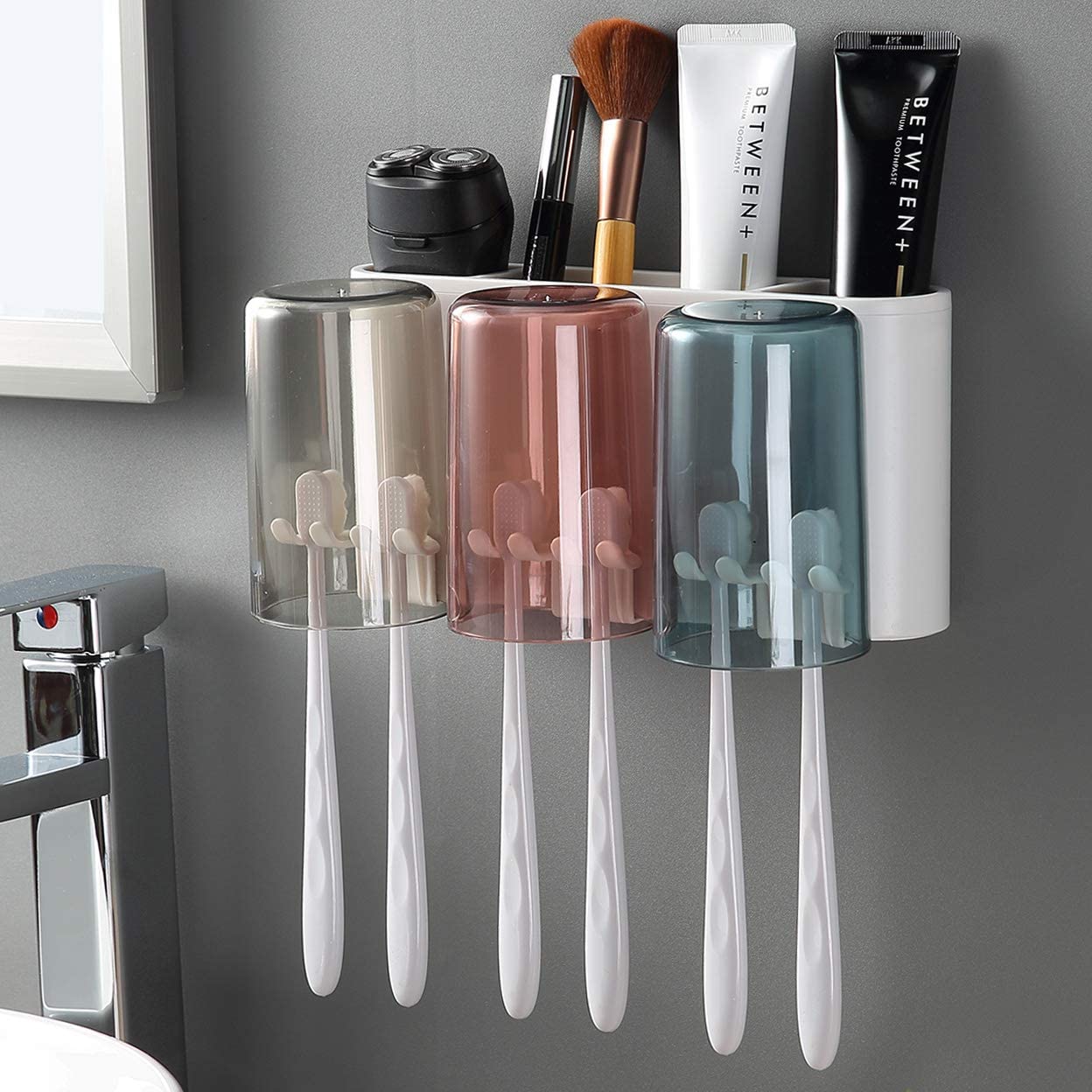 Wall Mounted Bathroom Toothbrush and Bathroom Organizer – All About Tidy