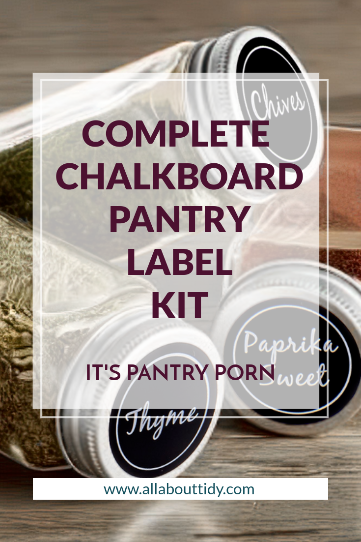 Premium Chalkboard Pantry Organizing Label Set with Chalk Pen – All About  Tidy