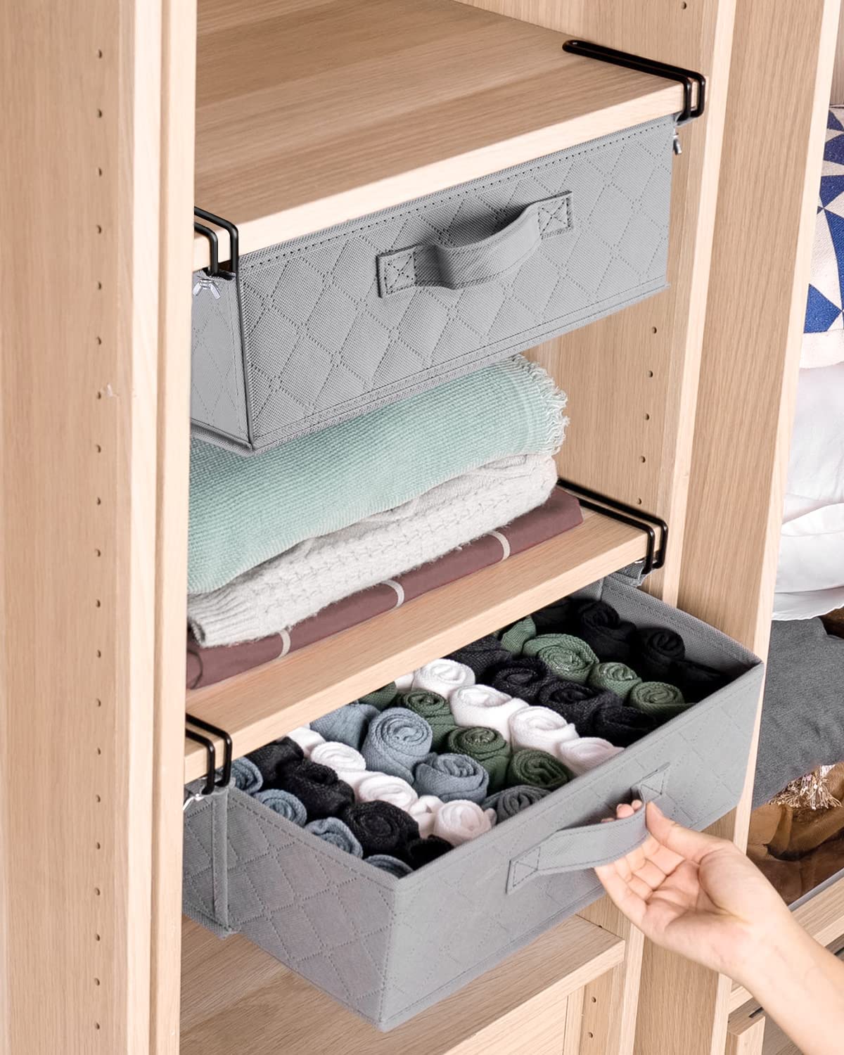 Travel Drawer Dividers Closet Underwear Bra Organizer Box Storage