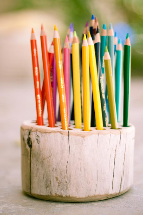 Crayon Organizer Art Supplies Caddy Rotating Kids Rainbow Color