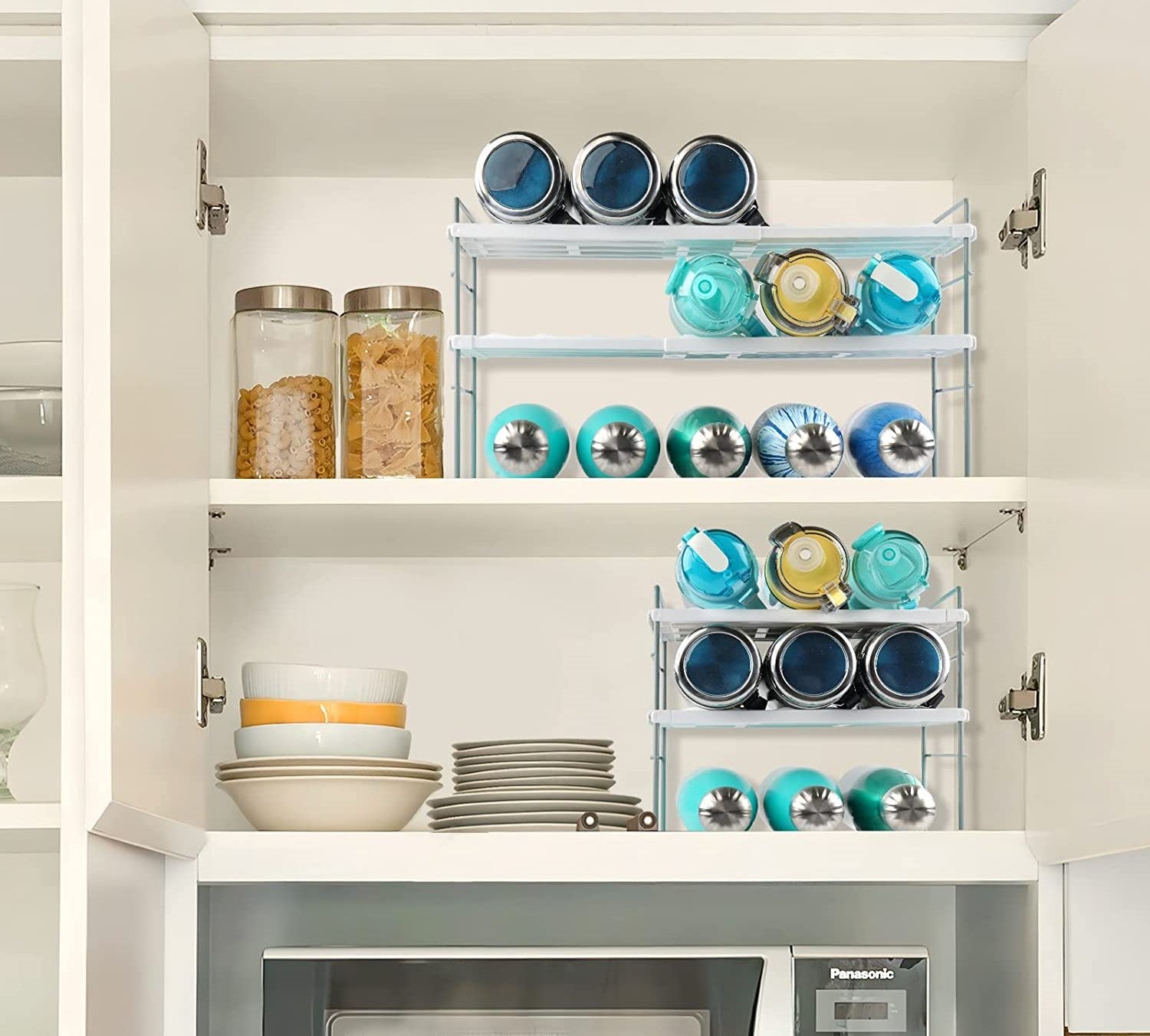 Water Bottle Organizer, Stackable Kitchen Home Pantry Organization