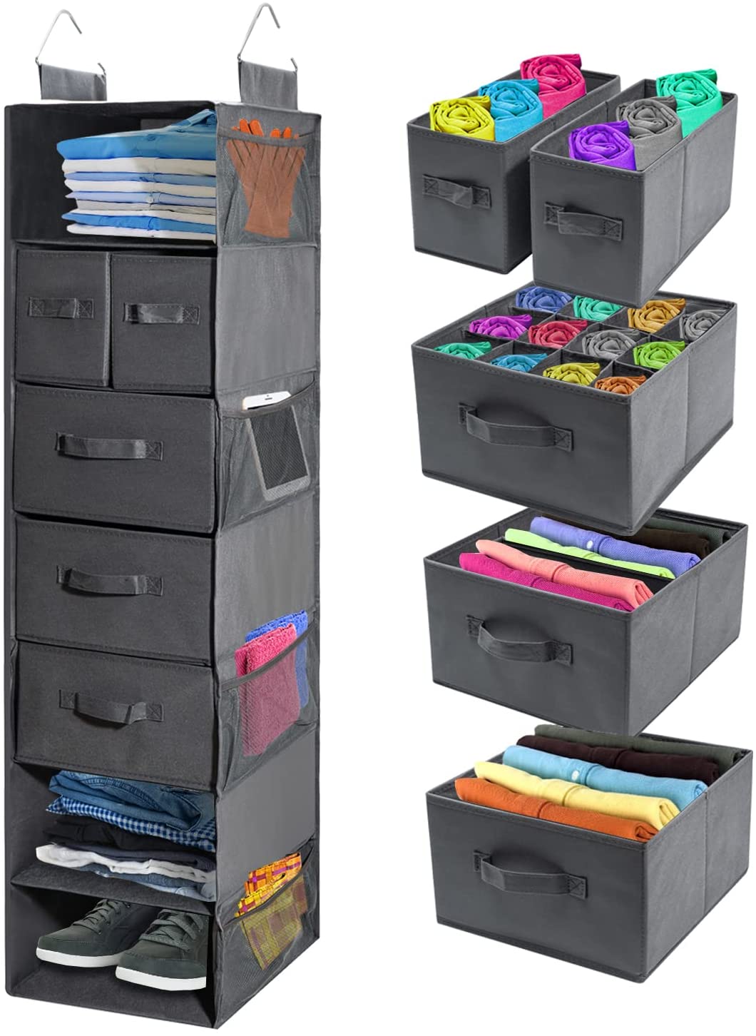A Multi-compartment Storage Box Pp Socks And Underwear Storage Box For Home  Dormitories Can Be Stacked Storage Boxes