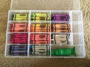 Organizing Crayons and Markers AND No More Clogging Glue Bottles!
