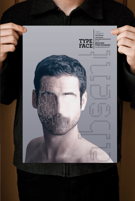 Absent Bitmap Typeface Poster design