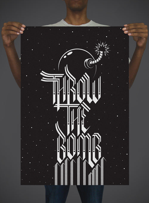 Throw The Bomb typography poster design