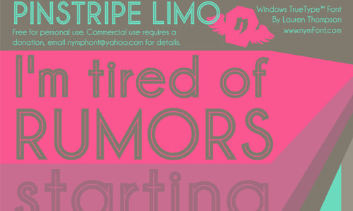pinstripe-limo font