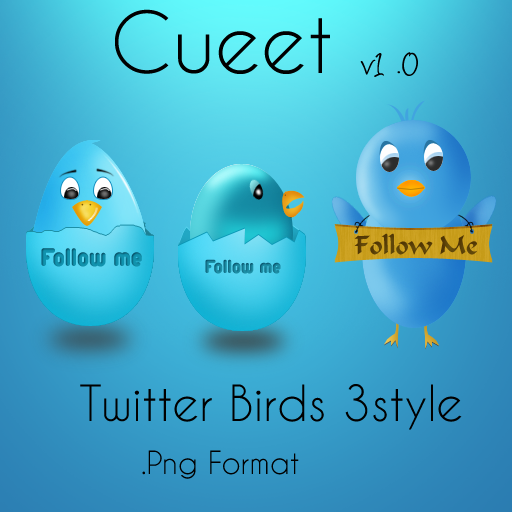 Cueet twitter bird icons free by Sandeshs1