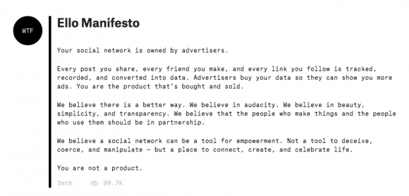 Ello's manifesto