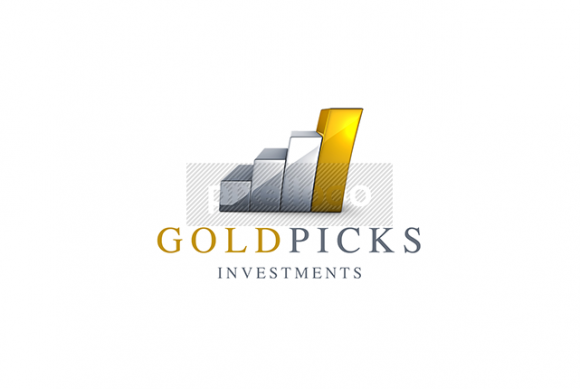 Gold picks 3d logo