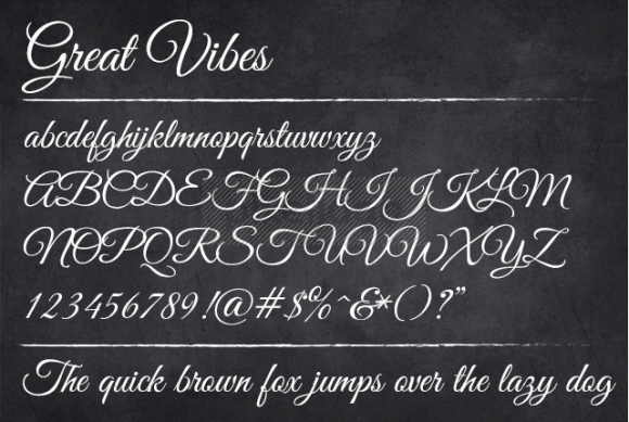 Great vibes free font download