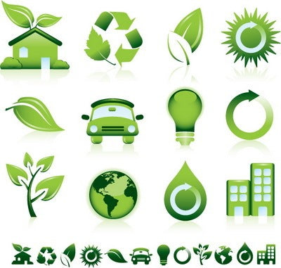 Green Eco-friendly Vector Icons