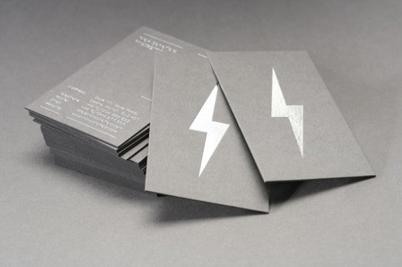 silver foil business cards