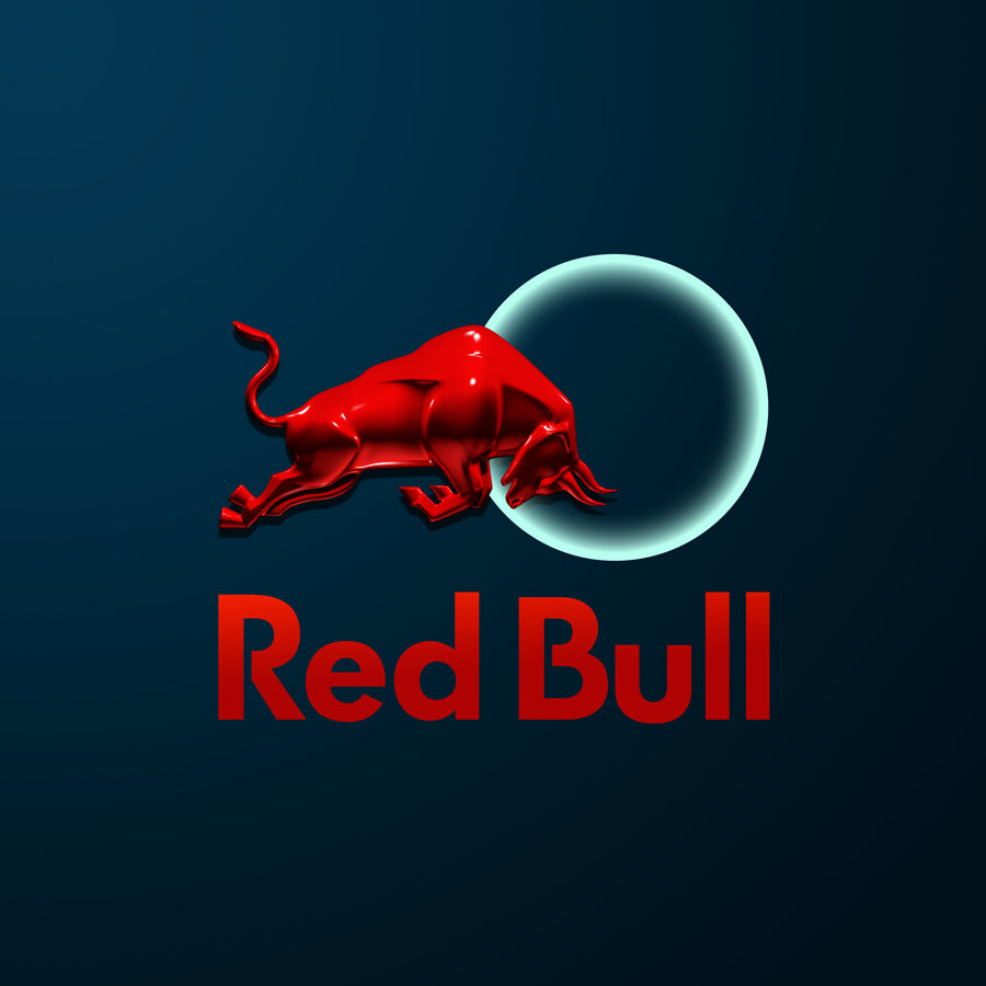 Red Bull 3D logo - 3D Logo designer