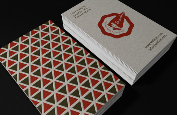 San Gretti's Signature Slices Business Card Design
