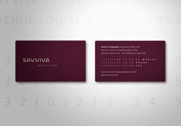 Savviva Business Card Design