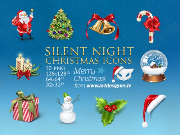 Silent Night Christmas icons by LazyCrazy