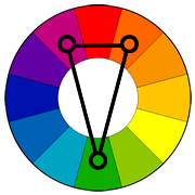 Split Complementary colour scheme