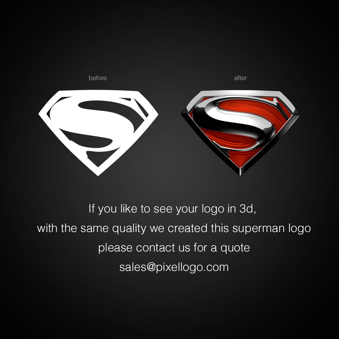 Vector to 3D superman logo design