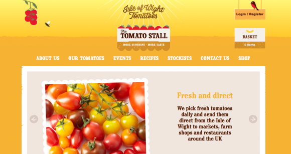 The Tomato Stall website