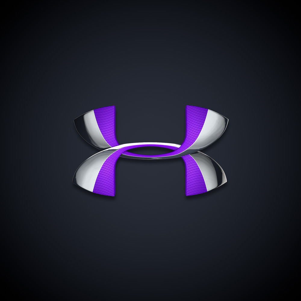  3D Under Armour logo - Purple and Metal 3D logo maker