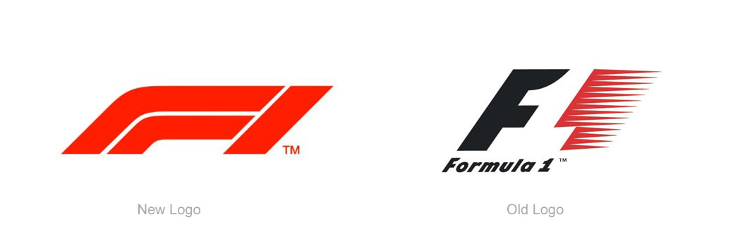 old f1 one vs New F1 logo